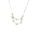 18K White Gold Capricorn Zodiac Diamond Necklace