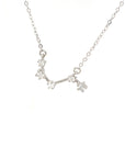 18K White Gold Aries Zodiac Diamond Necklace