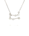 18K White Gold Gemini Zodiac Diamond Necklace