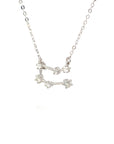 18K White Gold Gemini Zodiac Diamond Necklace