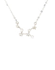 18K White Gold Virgo Zodiac Diamond Necklace