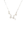 18K White Gold Virgo Zodiac Diamond Necklace