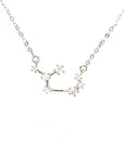 18K White Gold Sagittarius Zodiac Diamond Necklace
