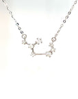 18K White Gold Sagittarius Zodiac Diamond Necklace