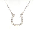 18K White Enlarge U Full Diamond Necklace