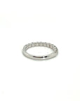 18K White Gold Tension Pointers Half Eternity Round Diamond Ring