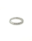 18K White Gold Tension Pointers Half Eternity Round Diamond Ring
