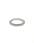 18K White Gold Tension Pointers Half Eternity Round Diamond Ring