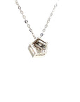 18K White Gold Five Leaft Flower Diamond Necklace