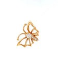 18K Rose Gold Spread Wings Butterfly Diamond Pendant