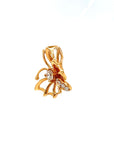 18K Rose Gold Spread Wings Butterfly Diamond Pendant
