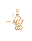 18K Rose Gold Joy Butterfly Wings Diamond Pendant