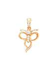 18K Rose Gold Butterfly Solo Wings Diamond Pendant