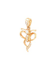 18K Rose Gold Butterfly Solo Wings Diamond Pendant