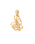 18K Rose Gold Butterfly Double Wings Diamond Pendant