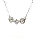 18K White Gold Art Deco Diamond Necklace