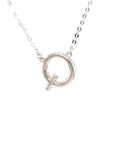 18K White Gold Classic Alphabet Q Full Diamond Necklace