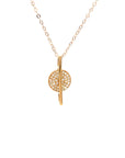 18K Rose Gold Mechanical Wheel Full Diamond Necklace