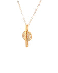 18K Rose Gold Mechanical Wheel Full Diamond Necklace