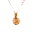 18K Rose Gold Miss U Weel Diamond Necklace