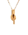 18K Rose Gold Honey Mechanical Arrow Wheel Diamond Necklace