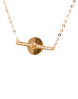 18K Rose Gold Lucky Mechanical Wheel Diamond Necklace