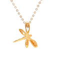 18K Rose Gold Class Dragonfly Diamond Necklace