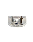 18K White Gold Diamond Men's Ring Setting