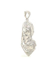 18K White Gold Maria & Jesus Diamond Pendant