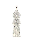 18K White Gold Diamond Pendant