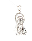 18K White Gold Diamond Pendant