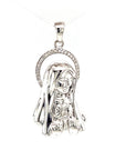 18K White Gold Diamond Pendant