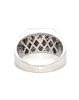 18K White Gold Diamond Men's Ring