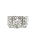 18K White Gold Diamond Men's Ring