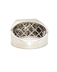 18K White Gold Diamond Men's Ring