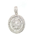 18K White Gold Diamond Pendant