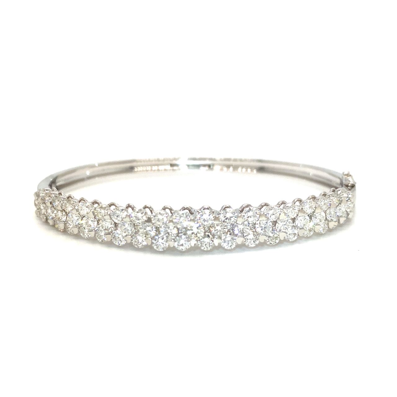 18K White Gold Diamond Bangle