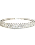 18K White Gold Diamond Bangle