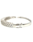 18K White Gold Diamond Bangle