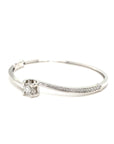 18K White Gold Diamond Bangle