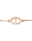 18K Rose Gold Mini Pig Nose Diamond Bracelet