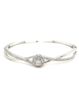 18K White Gold Diamond Bangle