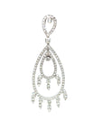 DP9652-Z	18K White Gold Double Drop Holo Enthic Diamond Pendant