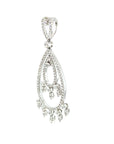 DP9652-Z	18K White Gold Double Drop Holo Enthic Diamond Pendant