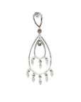 DP9652-Z	18K White Gold Double Drop Holo Enthic Diamond Pendant