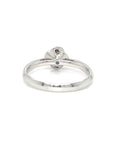 18K White Gold Mini Bud Flower Illusion Diamond Ring