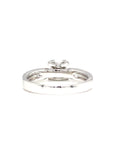 18K White Gold Cathedral Knights Diamond Ring