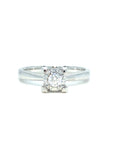 18K White Gold Bud  Illusion Diamond Ring
