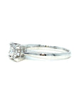 18K White Gold Bud  Illusion Diamond Ring