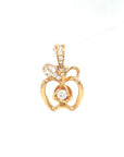 18K Rose Gold First Apple Diamond Pendant
